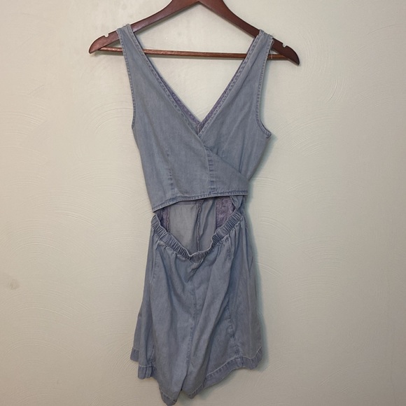 Denim Romper - Picture 2 of 2